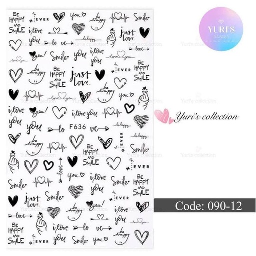 [090-12] Bling Sticker \ Love 