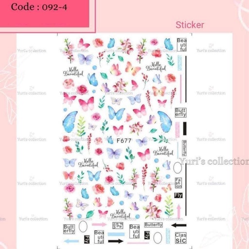 [092-4] Bling Sticker \ Butterfly