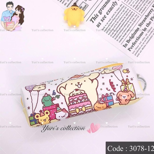 [3078-12] Sanrio Pencil Bag \ Pompom 