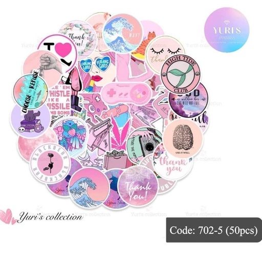 [702-5] Sticker Pack \ Pink (50pcs)
