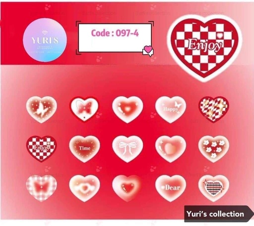 [097-4] Sticker Pack \ Heart *Red*