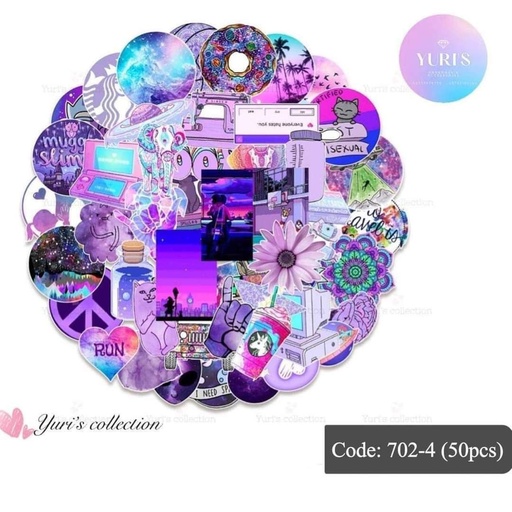 [702-4] Sticker Pack \ Purple (50pcs)