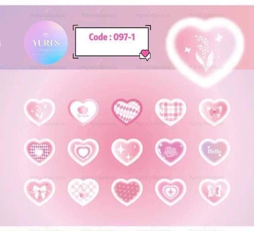 [097-1] Sticker Pack \ Heart *Pink*