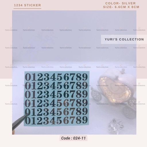 [024-11] 0123 Sticker Large Size \ *Sliver*
