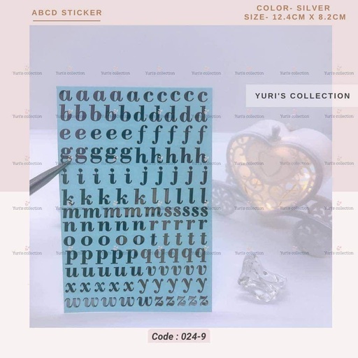 [024-9] ABC Sticker large Size \ *Sliver*