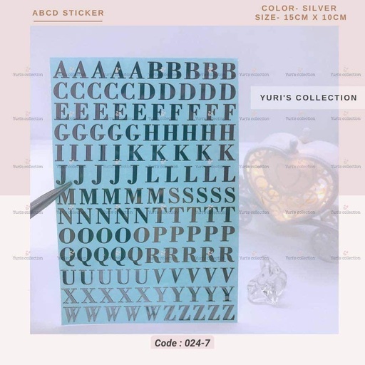 [024-7] ABC Sticker Large Size \ *Sliver*