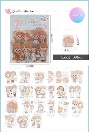 [096-3] Telado Sticker \ Couple sticker Blue