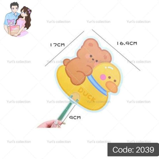 [2039-7] Cute Design Fan / Bear,Duck 