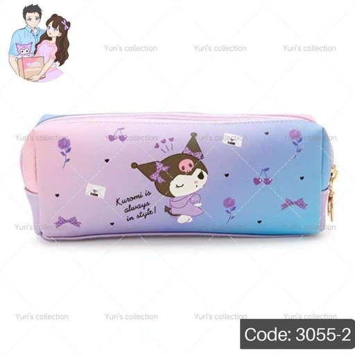 [3055-2] Kuromi Pencil Case \ 2 Zips