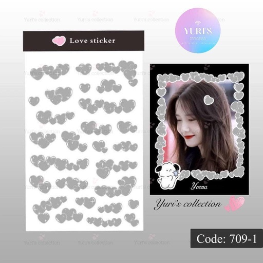 [709-1] Love Sticker \ *Grey*