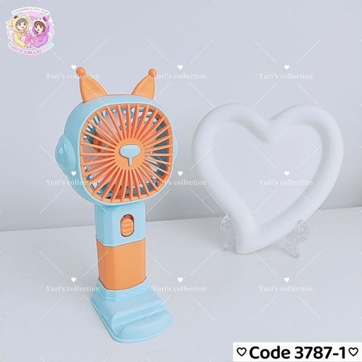 [3787-1] Robot Battery Fan With Jo (Blue+Orange)