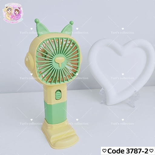 [3787-2] Robot Battery Fan With Jo (Yellow+Green)