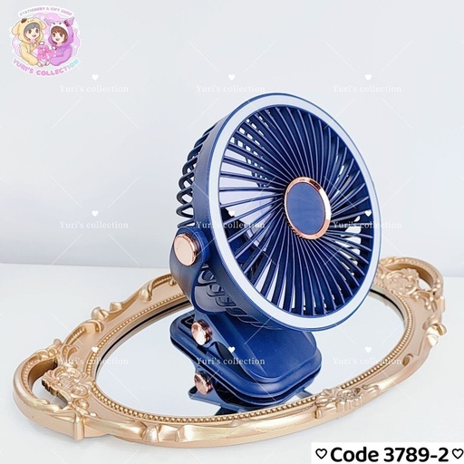 [3789-2] Battery Fan Large Size NO Light / Blue