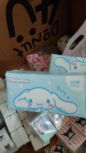 [3804-2] Cinnamon cotton soft towel (License)(blue)