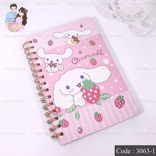 [3063-1] A5 Coil Book \ Cinna (Pink)