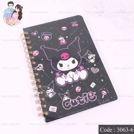 [3063-6] A5 Coil Book \ Kuromi 