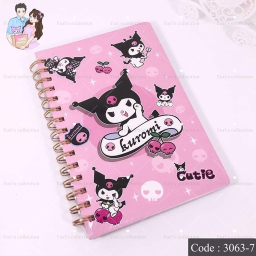 [3063-7] A5 Coil Book \ Kuromi 