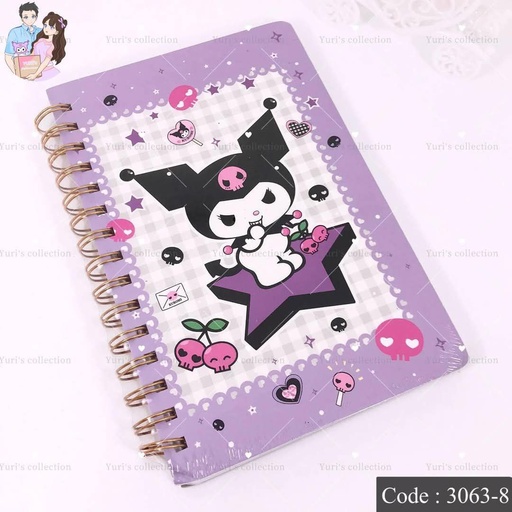 [3063-8] A5 Coil Book \ Kuromi 