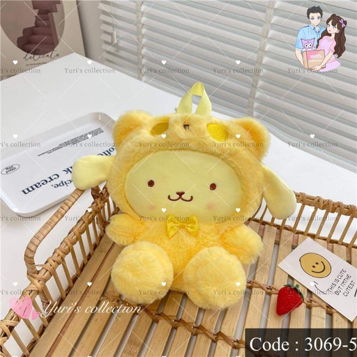 [3069-5] PomPom Plush Doll Backpack