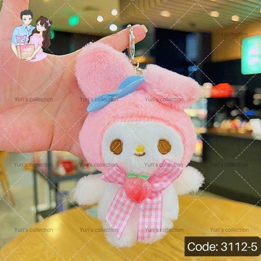 [3112-5] Mymelody Apple 🍎Plush Keychain