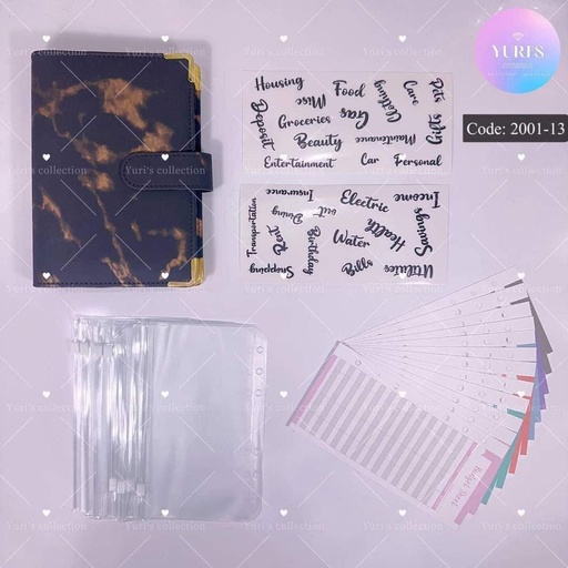 [2001-13] Budget Binder Marble \ Black