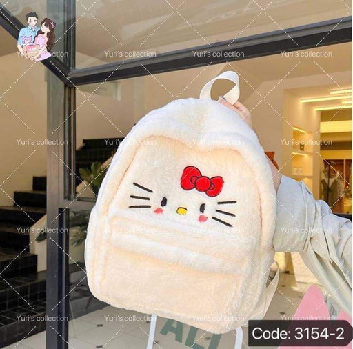 [3154-2] Sanrio Fluffy Backpack \ HelloKitty 
