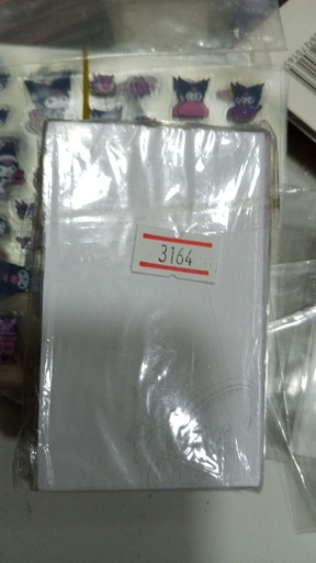 [3164-1] Kuromi Packaging Sticker (white)
