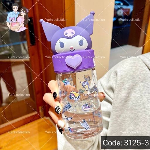 [3125-3] Glass Water Bottle 360mL \ KM