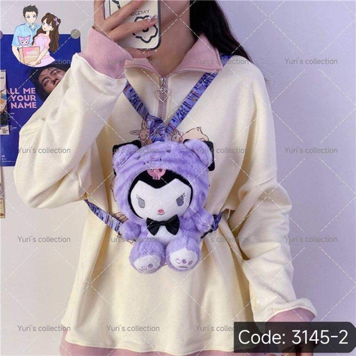 [3145-2] kuromi Plush Backpack 