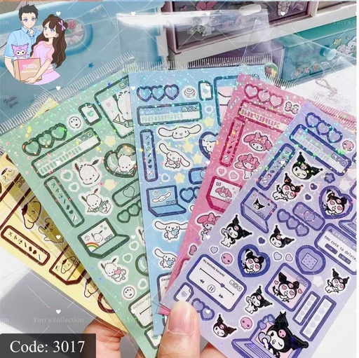 [3017-5] Bling Sticker \ Pochacco 