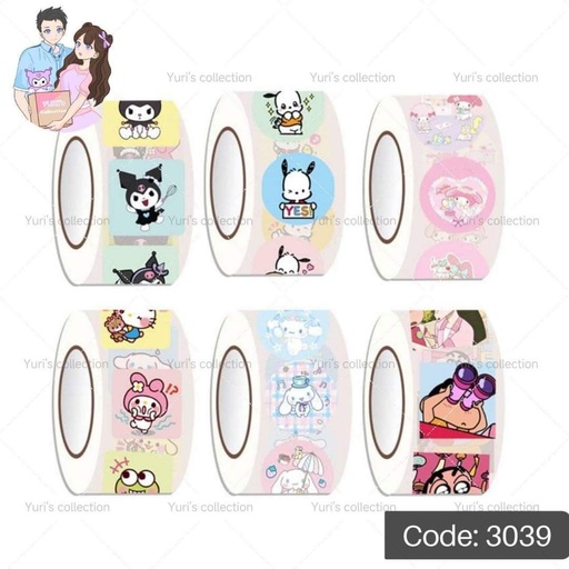 [3039-9] Sticker Roll \ Sanrio (200pcs)
