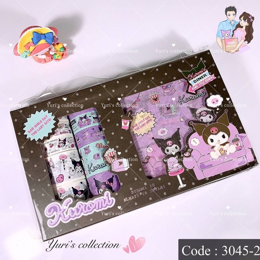 [3045-2] Character Stickers & Washi Box \ KM Black