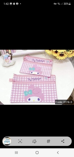 [3174-3/A4] Mymelody A4 Zip Bag
