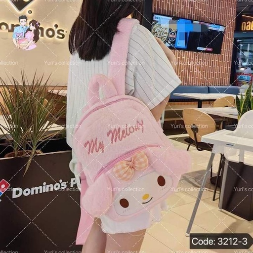 [3212-3] Sanrio Plush Soft Backpack \ MyMelody 