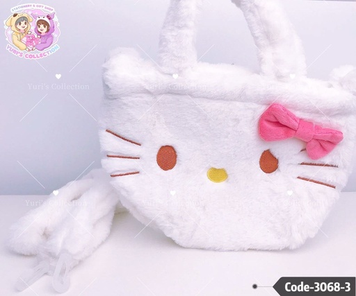 [3068-3] Fluffy 2in1 Bag \ HelloKitty 