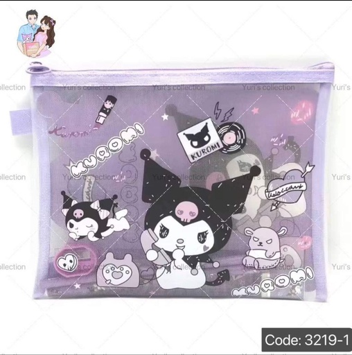 [3219-1] Stationary Zip Bag Set \ Kuromi 