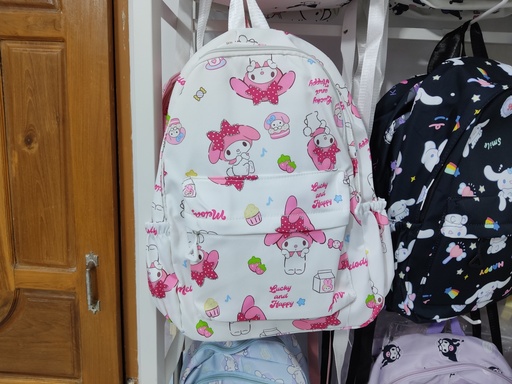 [3878-6] Waterproof Casual Backpack \ MyMelody *White*