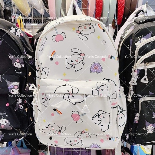 [3878-10] Waterproof Casual Backpack \ Cinnamon *White*