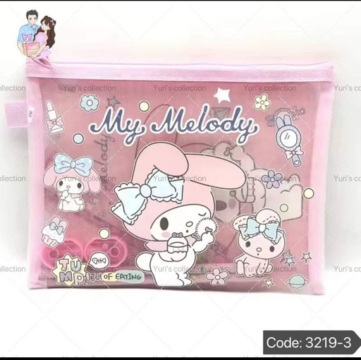 [3219-3] Stationary Zip Bag Set / MyMelody 