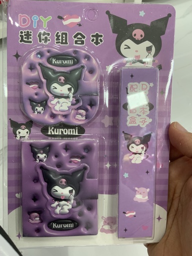 [3885-1] Kuromi Mini Notepad DIY (Purple)