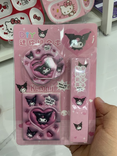 [3885-2] Kuromi Mini Notepad DIY (Pink)