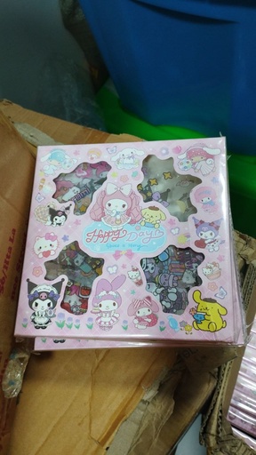 [3414-7] Girl Sticker Box (Happy Days)