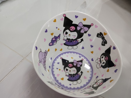 [3526-7] Kuromi Bowl (Black)