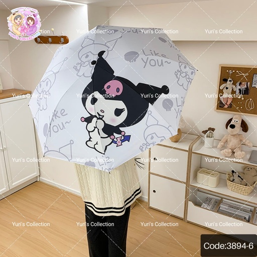 [3894-6] Kuromi Umbrella (White) 