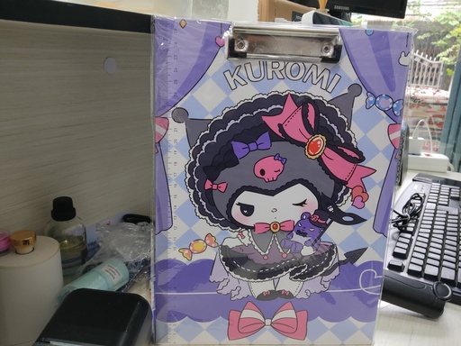 [3901-5] Kuromi A4 Paper Holder (SkyBlue Color)