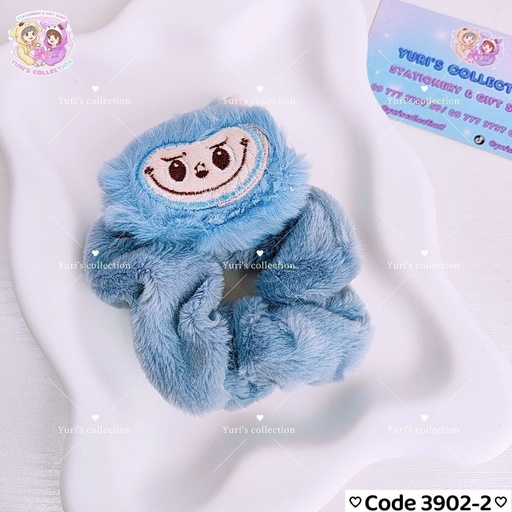 [3902-2] Labubu Fluffy Hair Band (Blue)
