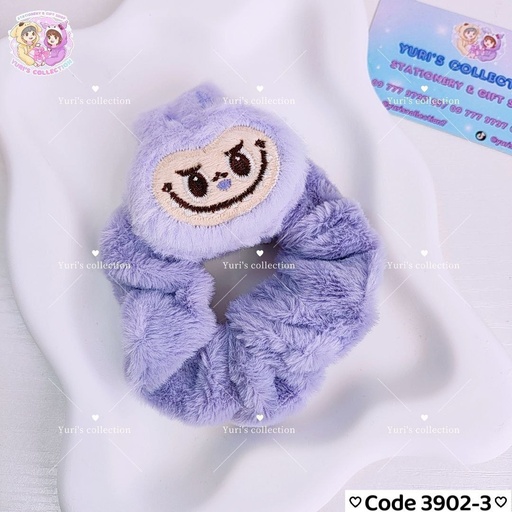 [3902-3] Labubu Fluffy Hair Band (Purple)