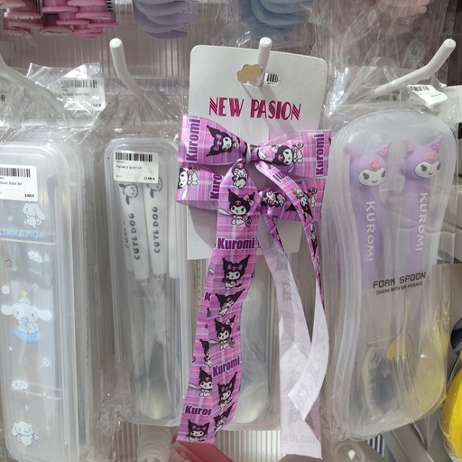 [3903-3] Ribbon Clips Kuromi (Purple)
