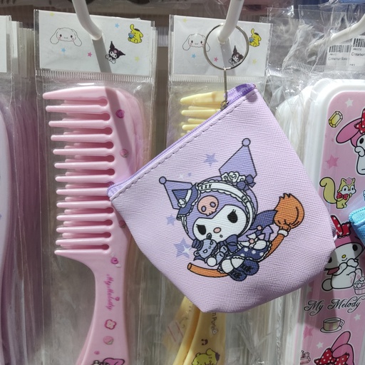 [3904-1] Kuromi Mini Zip Wallet (Purple)