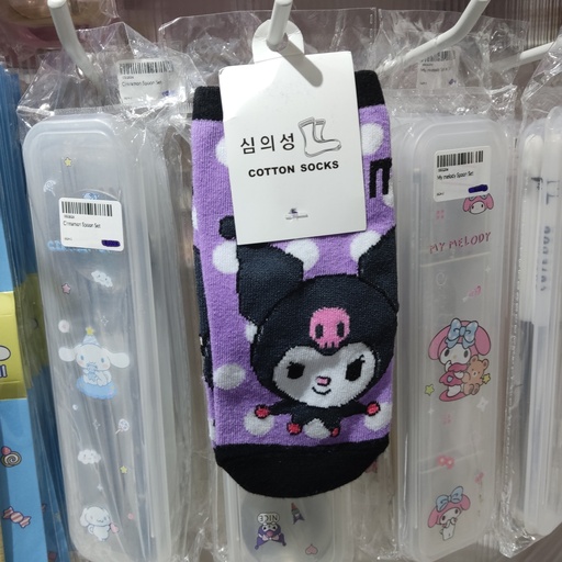 [3905-2] Kuromi Cotton Socks 